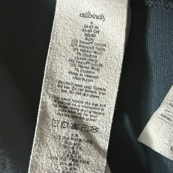 Allbirds Women's Sz S Natural Leggings Blue (1534) - Picture 6 of 6